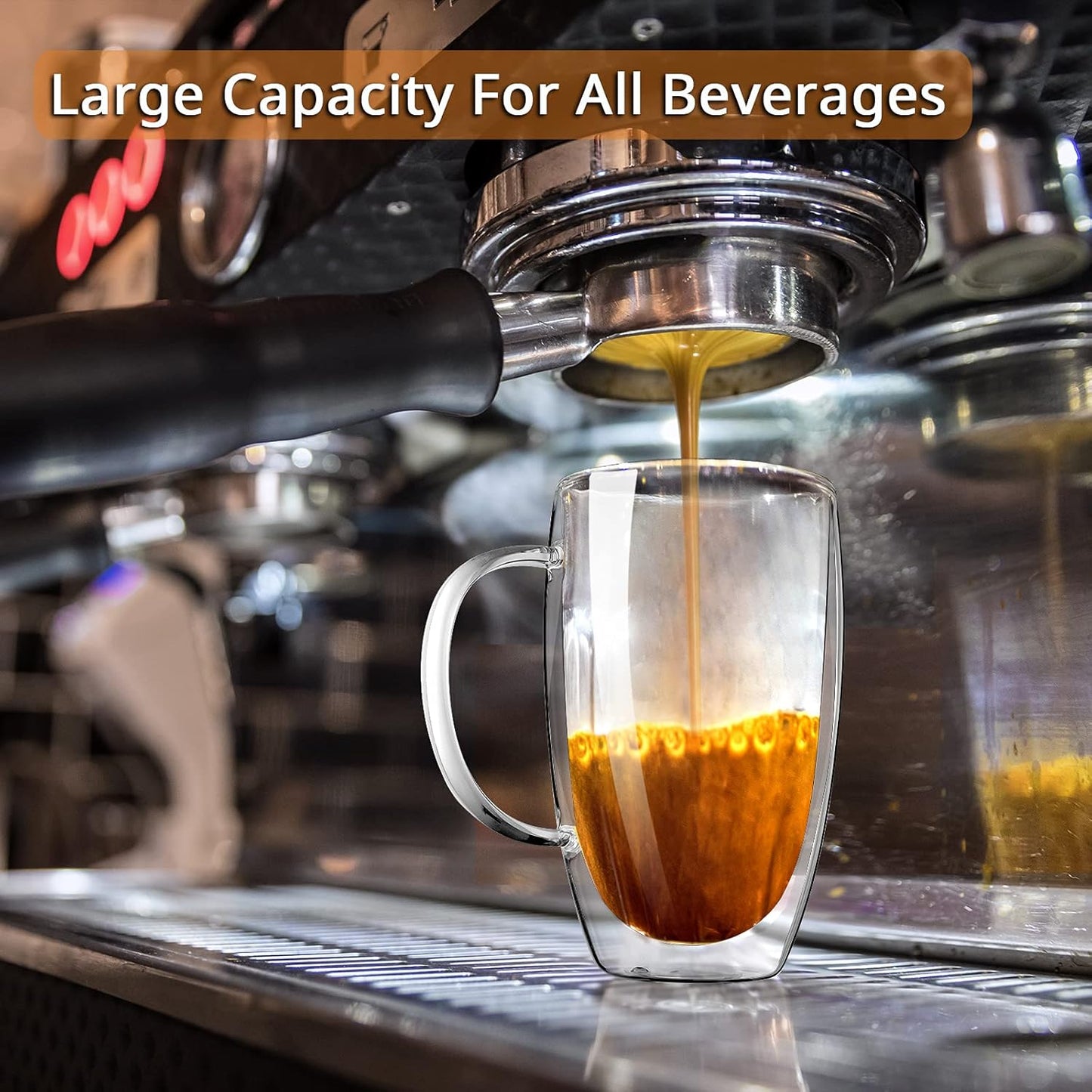 Double Wall Insulated Cup With Handle – 250ml / 350ml / 450ml