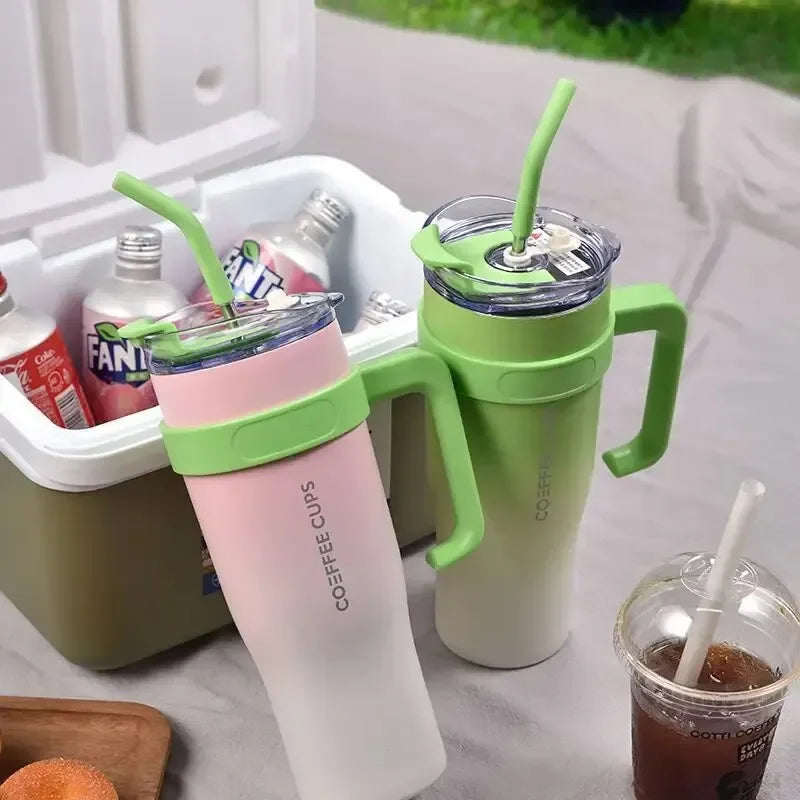 Insulated Stainless Steel Tumbler with Straw – 1.2L (40oz)