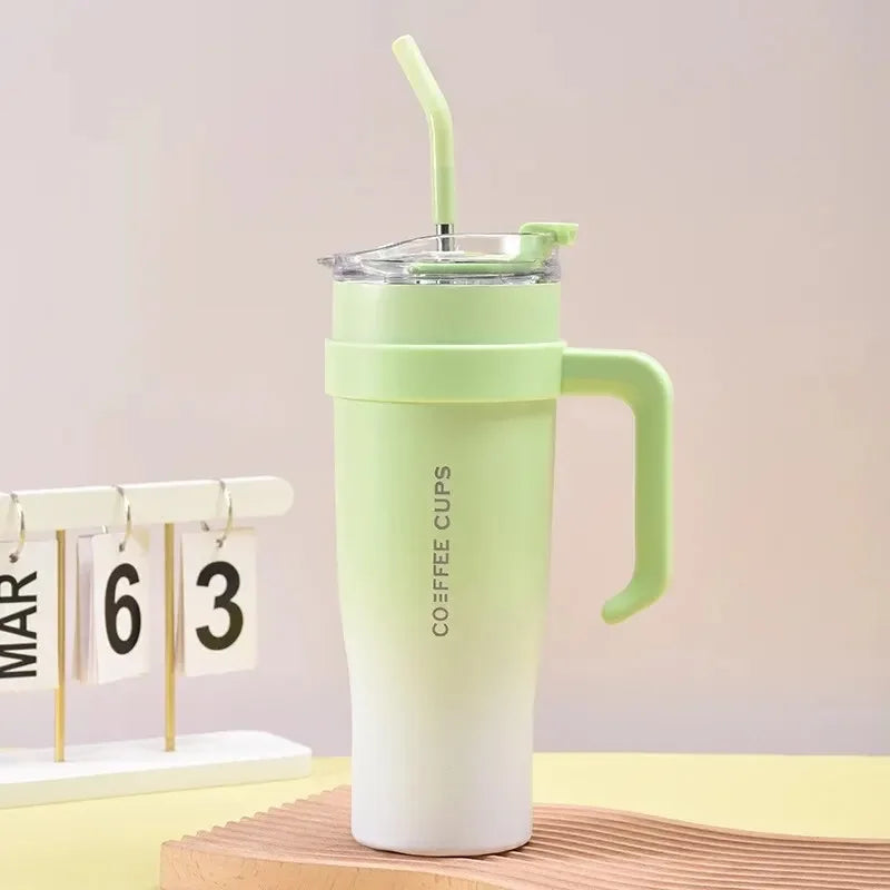Insulated Stainless Steel Tumbler with Straw – 1.2L (40oz)