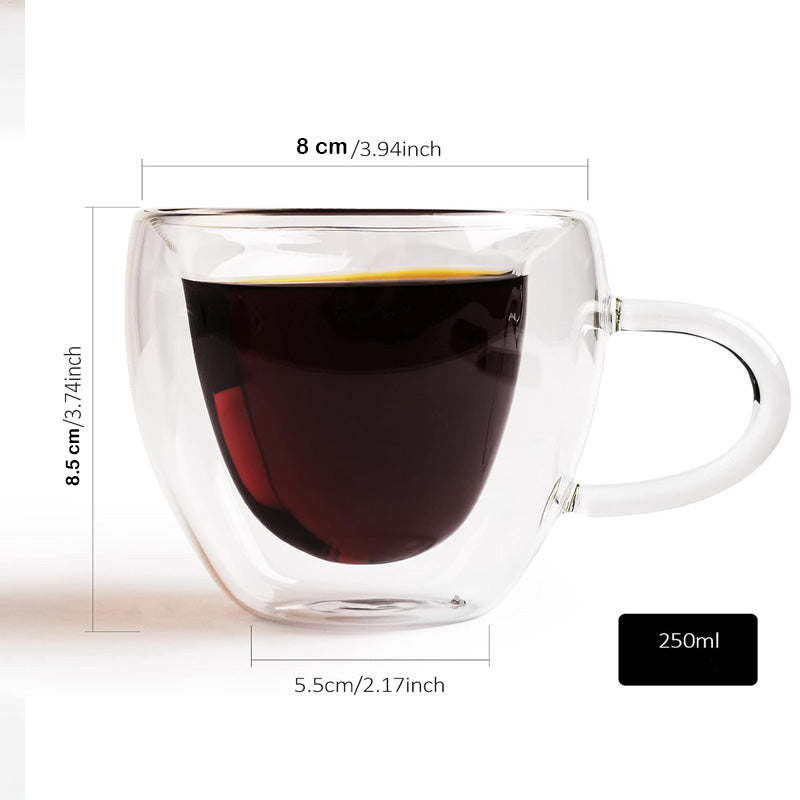 Double Wall Insulated Cup With Handle – 250ml / 350ml / 450ml