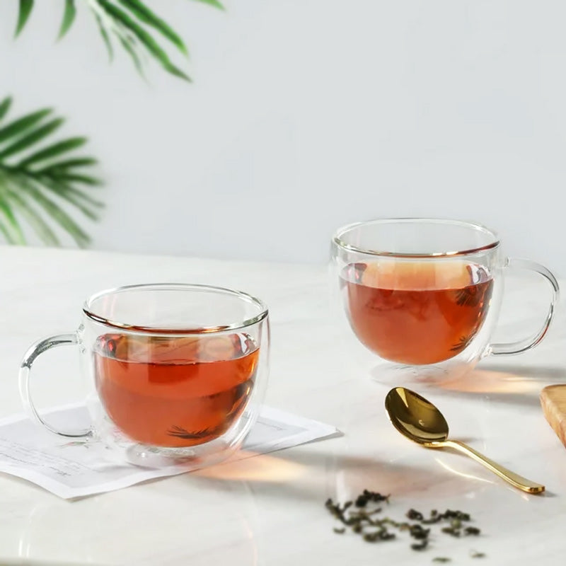Double Wall Insulated Cup With Handle – 250ml / 350ml / 450ml