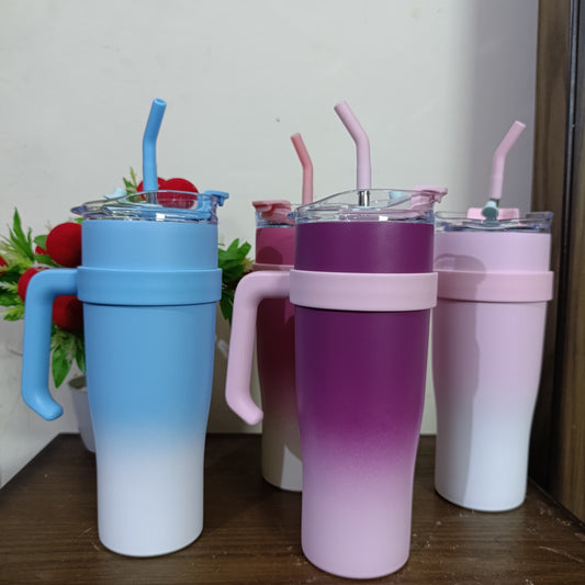 Insulated Stainless Steel Tumbler with Straw – 1.2L (40oz)