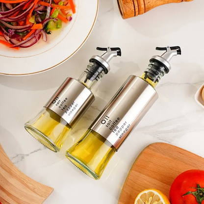 Glass Oil, Vinegar & Sauce Dispenser Bottle – Leak-Proof with Precision Pour Spout
